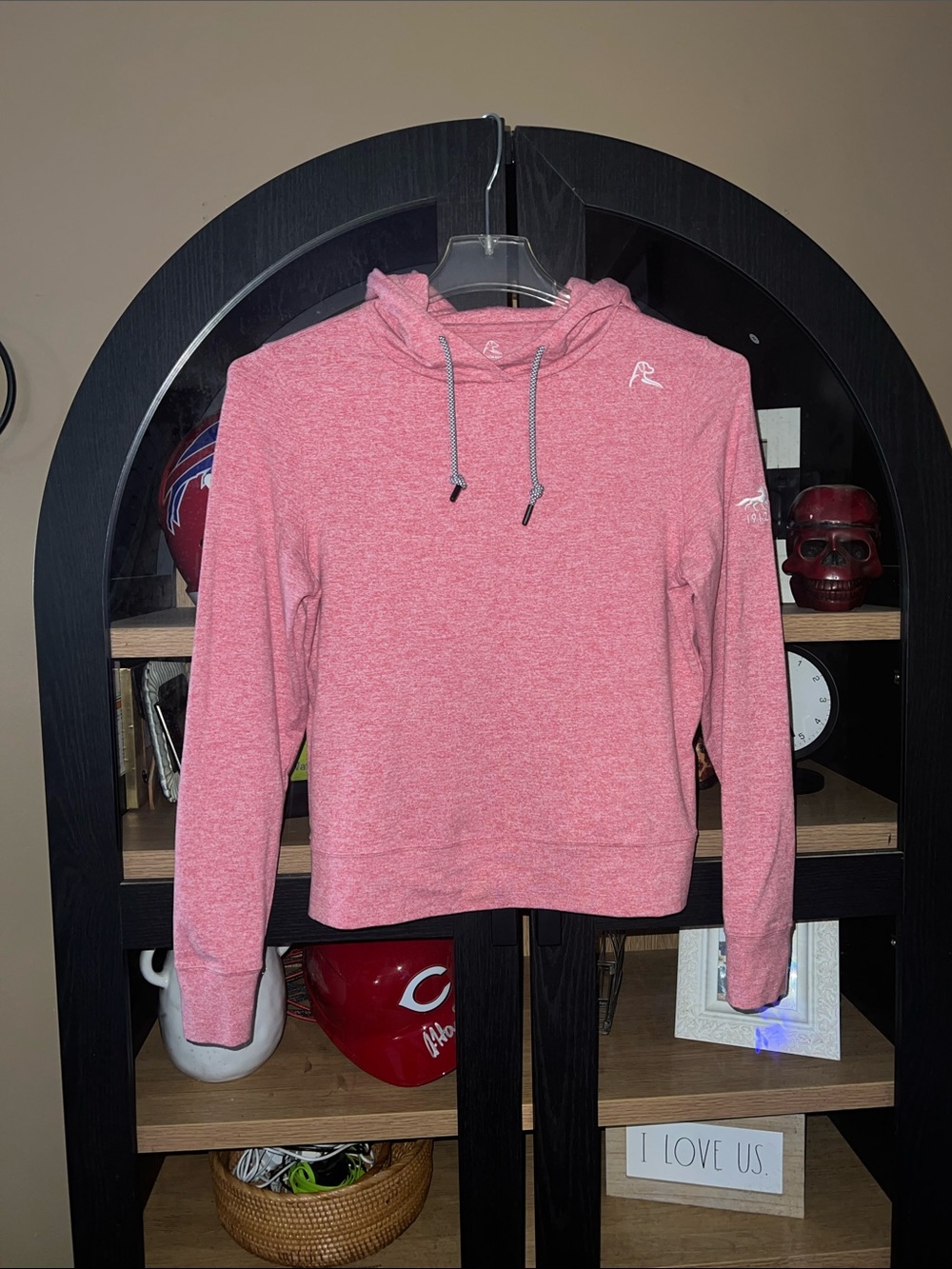 Rhoback Women's Pink Pullover Hoodie Sweatshirt S